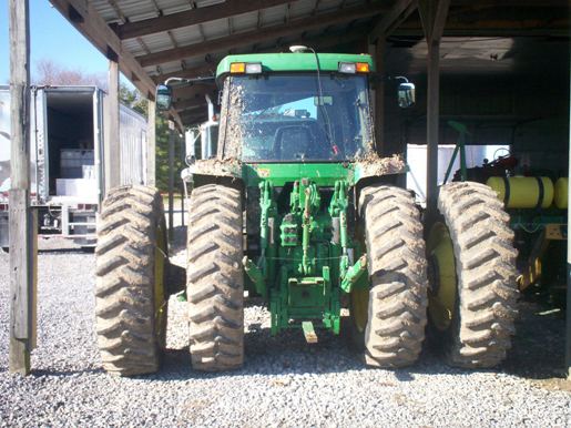 Mud on the tires